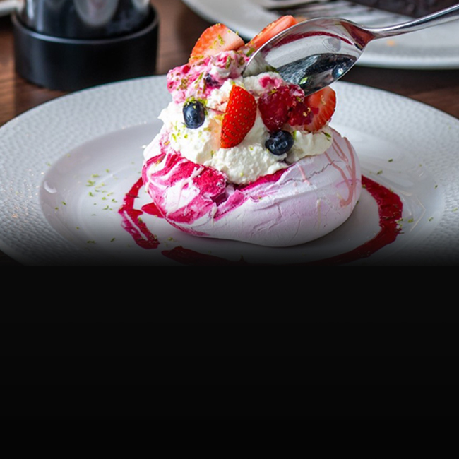 Dessert menu at The Plough Inn