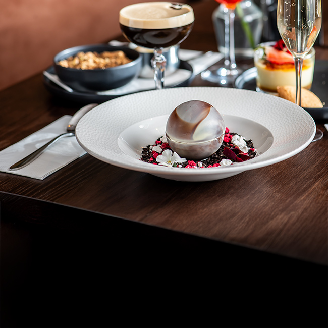 Dessert menu at The Plough Inn