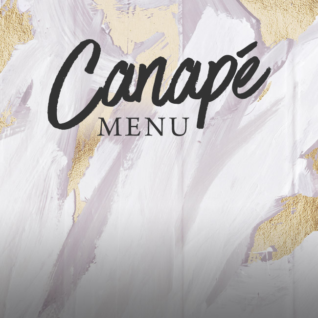 Canapé menu at The Plough Inn